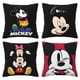 thumbnail image 1 of Dibujos animados Mickey Minnie Mouse(11) Juego de 4 fundas de cojín cuadradas para sofá, sala de estar y cama (40,6 x 40,6 cm), con cremallera invisible, regalo decorativo., 1 of 5