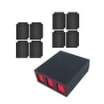 thumbnail image 4 of TISHITA Card Deck Box with 8 Card Dividers Multipurpose Display Sleeved Cards Holder Black Red, 4 of 8