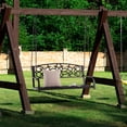 thumbnail image 3 of Gymax Balançoire de Patio Suspendue pour 2 Personnes avec Chaînes, Brun, 3 of 10