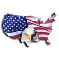 thumbnail image 3 of CafePress - Bald Eagle Over American Flag Baseball Jersey - Cotton Baseball Jersey, 3/4 Raglan Sleeve Shirt, 3 of 4