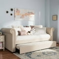 thumbnail image 6 of Baxton Studio Mabelle Modern and Contemporary Beige Fabric Trundle Daybed, 6 of 6