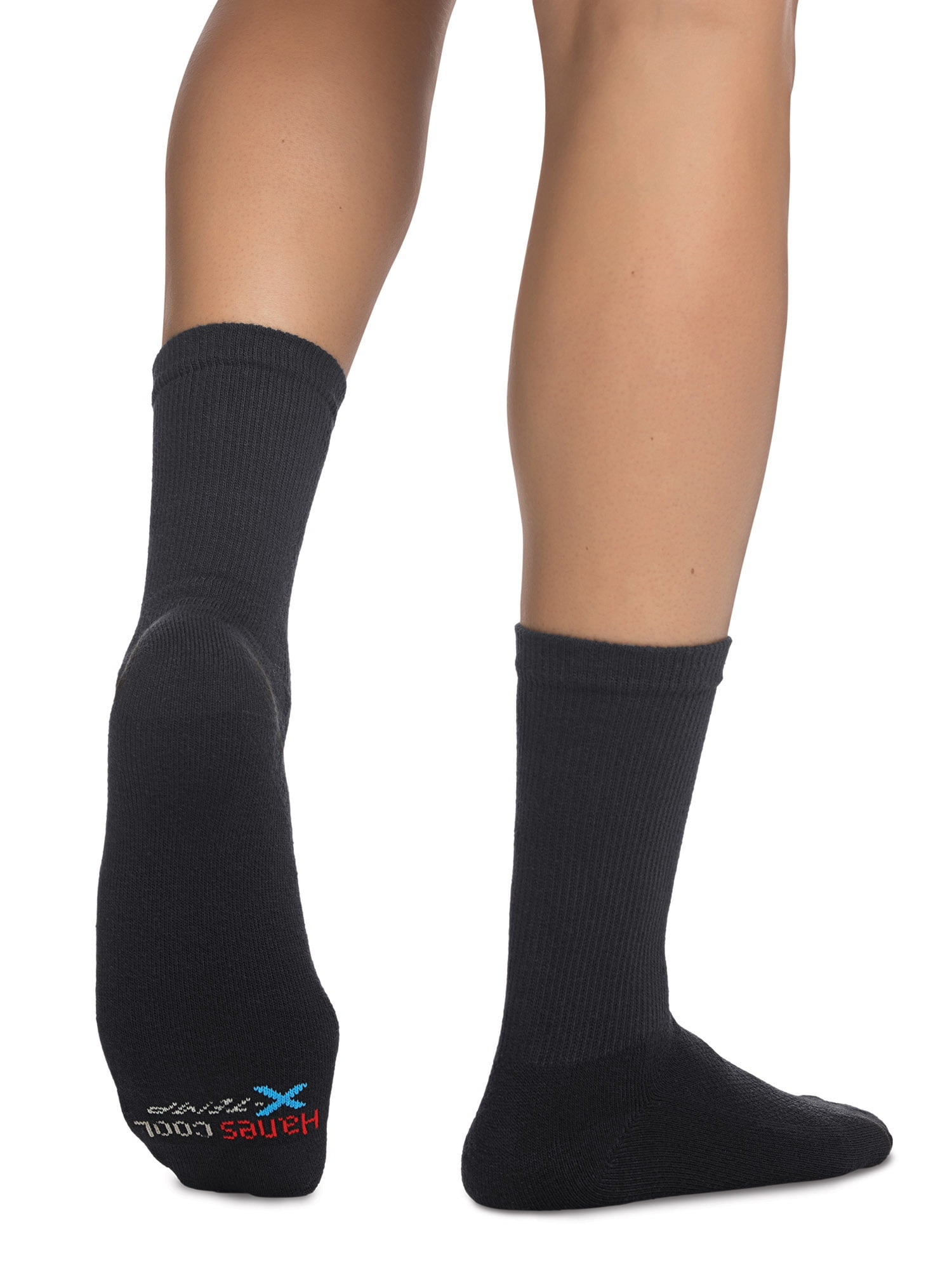 Men's Ultimate XTemp Black Crew Socks, 5 + 1 Bonus Pack