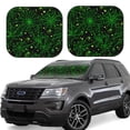 thumbnail image 6 of Kdxio Green Bright Web With Spiders Print 2-Piece Sun Shade Front Windshield - Foldable Car Front Window Sunshades For Most Sedans Suv Truck, 6 of 6