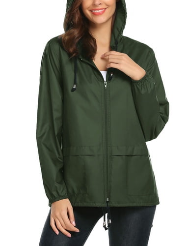 Avoogue Raincoat Women Lightweight Waterproof Rain Jackets Packable Outdoor  Hooded Windbreaker - Walmart.com