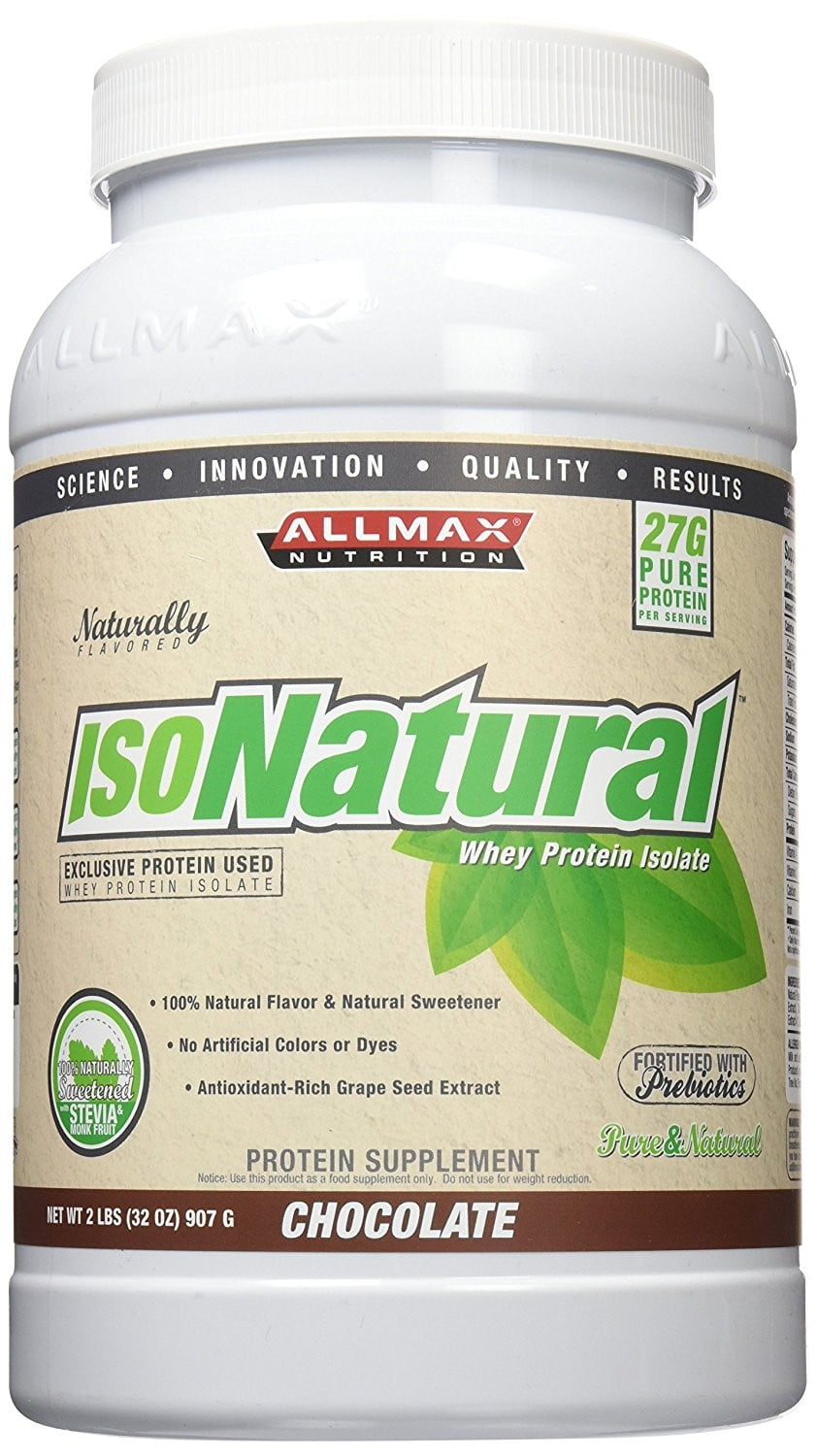 ALLMAX Nutrition IsoNatural Whey Protein Isolate Chocolate 2 lbs