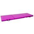 thumbnail image 3 of Zimtown 6'x2'x2"/ 4.5'x2'x1.2" Gymnastics Mat, Tumbling Pad, Folding Exercise Aerobics Yoga Mats, with Hook & Loop Fasteners, for Stretching, Martial Arts, karate, MMA, 3 of 13