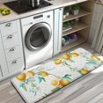 thumbnail image 3 of Yellow Lemon Flowers White Pattern Kitchen Rug Mat,Kitchen Runner Rugs Non Skid Washable,Decorative Kitchen Floor Mats for Kitchen,Sink,Laundry,17"x47.2", 3 of 7