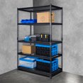thumbnail image 6 of Pachira 48" x 72" 5 Shelf Steel Shelving for Home/Office Organizing, Black, 6 of 8