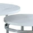 thumbnail image 2 of Avilla Round Nesting Coffee Table White and Chrome, 2 of 5