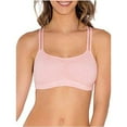 thumbnail image 2 of Fruit of the Loom Women's Spaghetti Strap Cotton Sports Bra, 3-Pack, Style-9036, Size 38, Stripe/White/Rose, 2 of 3