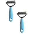 thumbnail image 1 of 2PCS Pet Grooming Rake Double-Sided Dematting Tool for Dogs & Cats Extra-Wide Undercoat Rake for Long Hair Effective Deshedding Comb Ergonomic Handle Included, 1 of 7