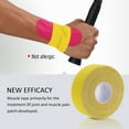 thumbnail image 4 of Cinta elástica deportiva amarilla para dar soporte muscular y aliviar la tensión - 1 rollo de vendaje adhesivo de algodón, 4 of 8