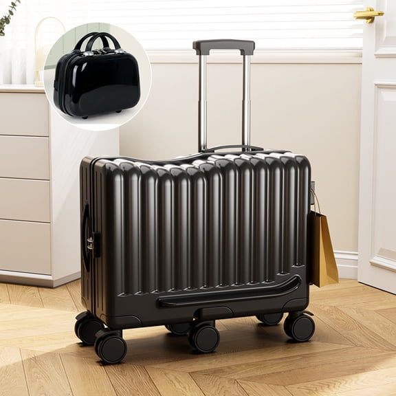 bestolf 20 Inch Ride-On Luggage with Small Carry-On Suitcase,Foldable Pedal,6 Spinner Wheels & Retractable Handle,Hardshell Carry-On Suitcase for Smooth Rolling,Fun Scooter Suitcase for Travel
