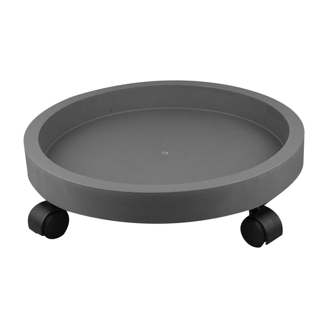 Base de Pot de Plante Roulante avec Roues Universelles, Plateau Mobile Rond pour Fleurs Intérieur Extérieur, Châssis Robuste