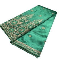 Sequin Lace George Fabric African Embroidery Nigerian Lace Fabric 5 Yards/Lot Wedding Bridal Lace Women Dreeses Green