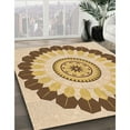 thumbnail image 3 of Ahgly Company Machine Washable Indoor Rectangle Transitional Brown Gold Area Rugs, 8' x 10', 3 of 7