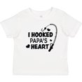 thumbnail image 3 of Inktastic I Hooked Papa's Heart with Fishing Rod Boys or Girls Baby T-Shirt, 3 of 5