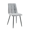 thumbnail image 4 of Porthos Home Tomas Dining Chairs Set of 2, Soft Fabric Upholstery with Biscuit Tufts, Sturdy Powder Coated Steel Legs, Space-saving Armless Design to Suit Every Dining Room and Kitchen, 4 of 7