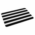 thumbnail image 4 of Black Striped Door Mat Indoor Outdoor, Modern Simple Monochrome Geometric White Non Slip Welcome Mat with Rubber Backing, Absorbent Fabric Front Door Mats Entryway Rug for Home Patio Entrance 16"x24", 4 of 9
