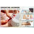 thumbnail image 4 of Crochet Hook Kit Soft Handle Crochet Knitting Knitting Craft Yarn Sewing Tool Set Crochet Storage Bag Gift for Beginners, 4 of 6