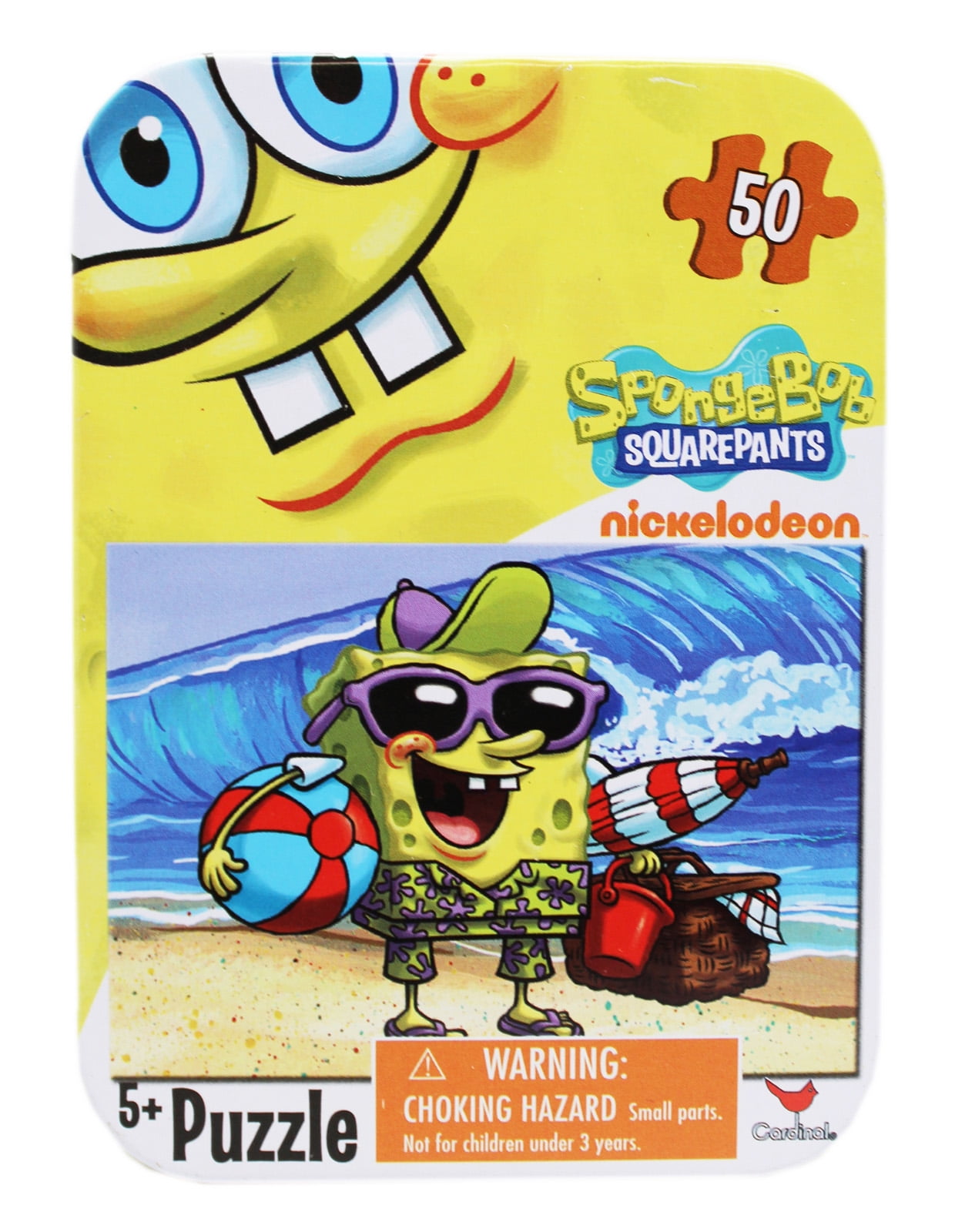 Spongebob Squarepants Beach Day Small Kids Puzzle (50pc) - Walmart.com