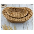 thumbnail image 7 of 1 Pcs Oval Wicker Woven Bread Basket, Imitation Rattan Woven Small Baskets,Plastic Bread Fruit Snack Storage Baskets,Woven Baskets For Serving Oven,Serving Basket For Vegetables, Kitchen,Restaurant,B, 7 of 7