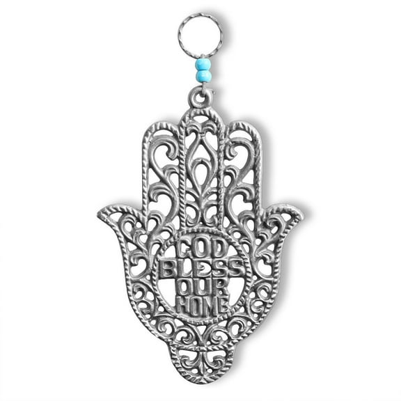 God Bless Our Home Good Luck Wall Decor Hamsa Hand - Made in Israel