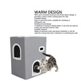 thumbnail image 3 of Maison pour Chat Pliable 3 Couches Multifonction pour l'Hiver, 3 of 7