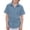 Sky Blue, variant on Dagugfen Cotton Linen Button down Shirts for Teen Boy Short Sleeve Collared Neck Lightweight Breathable Summer Casual Shirts 5-15 Years