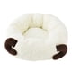 thumbnail image 4 of Cama Redonda para Perros y Gatos Sunnimix Almohada Nido Suave de Felpa con Dibujos Animados Blanco Medio, 4 of 8