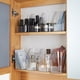 thumbnail image 5 of Cajón de almacenamiento trapezoidal, caja de refrigeración abierta, estante de condimentos, organizador de cosméticos, caja de snacks, plegable, metal frame, diseño de 2 niveles, para, 5 of 6