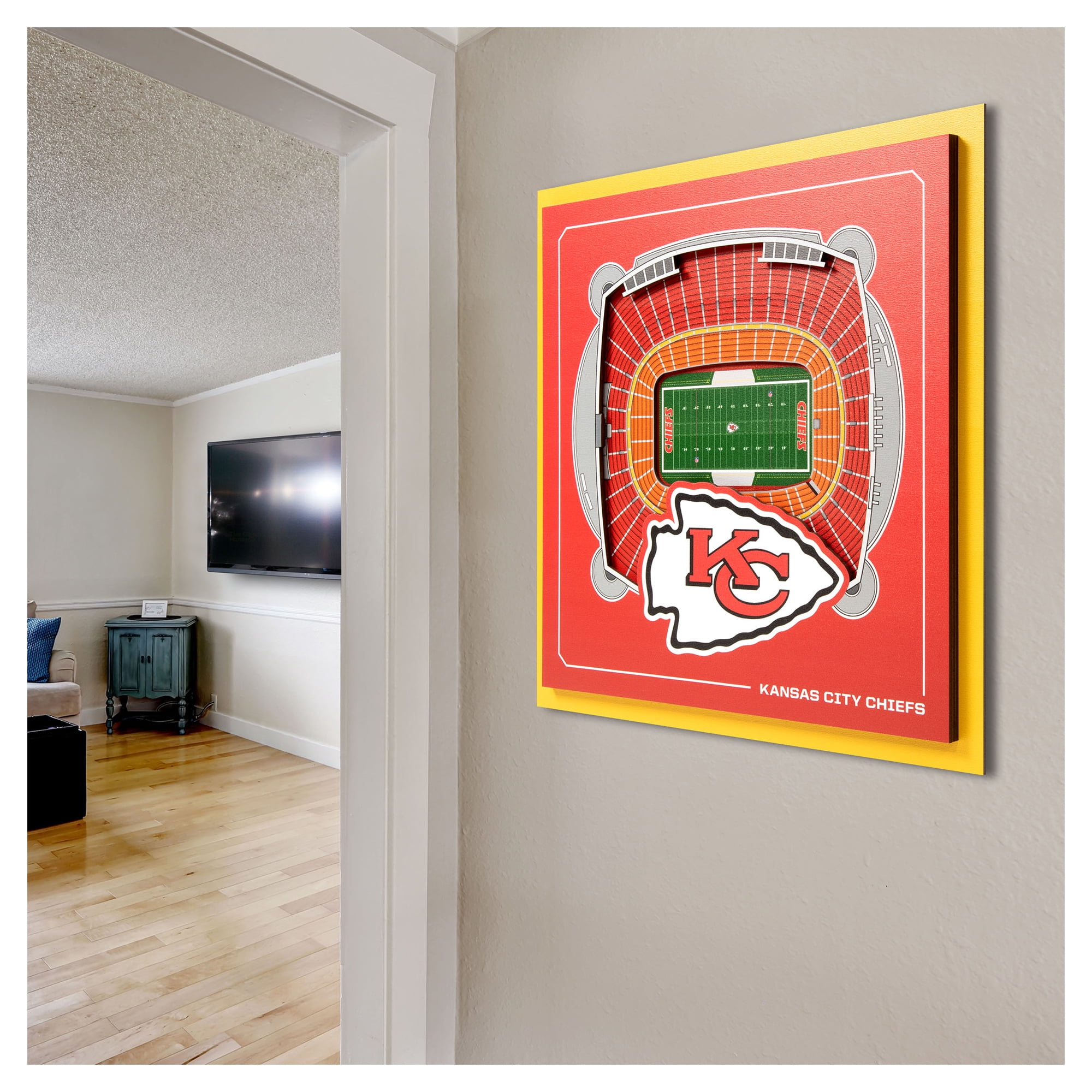 IDNA Kansas City Chiefs 12" x 12" Stadium Series 3D Wall Art
