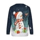 thumbnail image 5 of ICHUANYI Liquidación Mujer Manga Larga Casual Navidad Impresión Cuello Redondo Pullover Sudadera Túnica Tops ICHUANYI WER2023082202953, 5 of 6