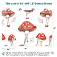thumbnail image 3 of Peel and Stick Wallpaper Canvas Mushroom Seamless Hand Drawing Doodle Cartoon Design Red Mushrooms Modern Art Wall Mural Decor Self Adhesive and Removable 69in x 98in, 3 of 6