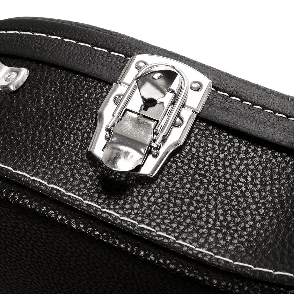 Tcbosik Electric Bass Hard Case with Lock, Fits for Standard Electric Bass Guitar, Black