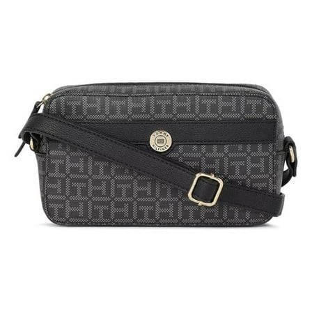 Tommy Hilfiger Gretta II Camera Crossbody Bag Black/ White
