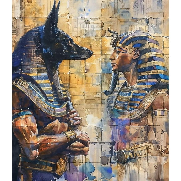Paint by Numbers for Adults-Egyptian Anubis - Drawing Paintwork DIY Paint by Number Kits Art Crafts for Home Wall Decor 16"X20"