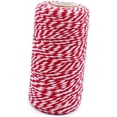 thumbnail image 1 of THJOPOKEEL Cuerda de Cuerda de Navidad, Cuerda de algodón Natural de 2 mm para Manualidades de Navidad, Envoltura de Regalos y decoración del hogar. (Rojo y Blanco), 1 of 4