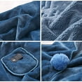 thumbnail image 4 of Wearable Blanket Poncho, No Sleeves Easy On/Off Wrap Shawl with Pocket, Layer Warm Christmas Home Gift for Grandma Mom, 4 of 5