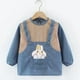 thumbnail image 1 of Baby Long Sleeved Bibs Children Toddler Bibs Art Crafts Corduroy Mealtime Protection Washable Easy Clean Smock for Kid1110 He Qiyong unisex, 1 of 1