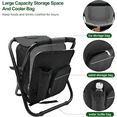 thumbnail image 2 of KAMIDA Camping Chairs With Storage Bag ,Folding Stool,Portable Chair,Fishing Chairs,Outdoor Backpack Chair  With Oxford Cloth  For Beach/Fishing/Camping/Family - Black, 2 of 8