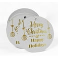 thumbnail image 2 of Inkdotpot Gold Foil Paper Hang Tags Merry Christmas & Happy Holiday Favor Tags 100 Pieces, 2 of 6