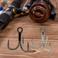 thumbnail image 4 of Silver Finish High Carbon Steel Trebles Hook for Lake Rivers and Coastlines Suitable for Various Water Conditions, 4 of 13