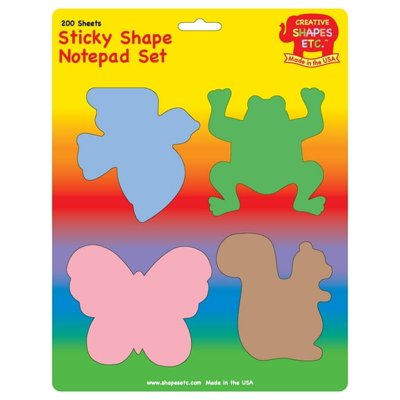 SHAPES ETC. Sticky Notepad Set - Spring Animal