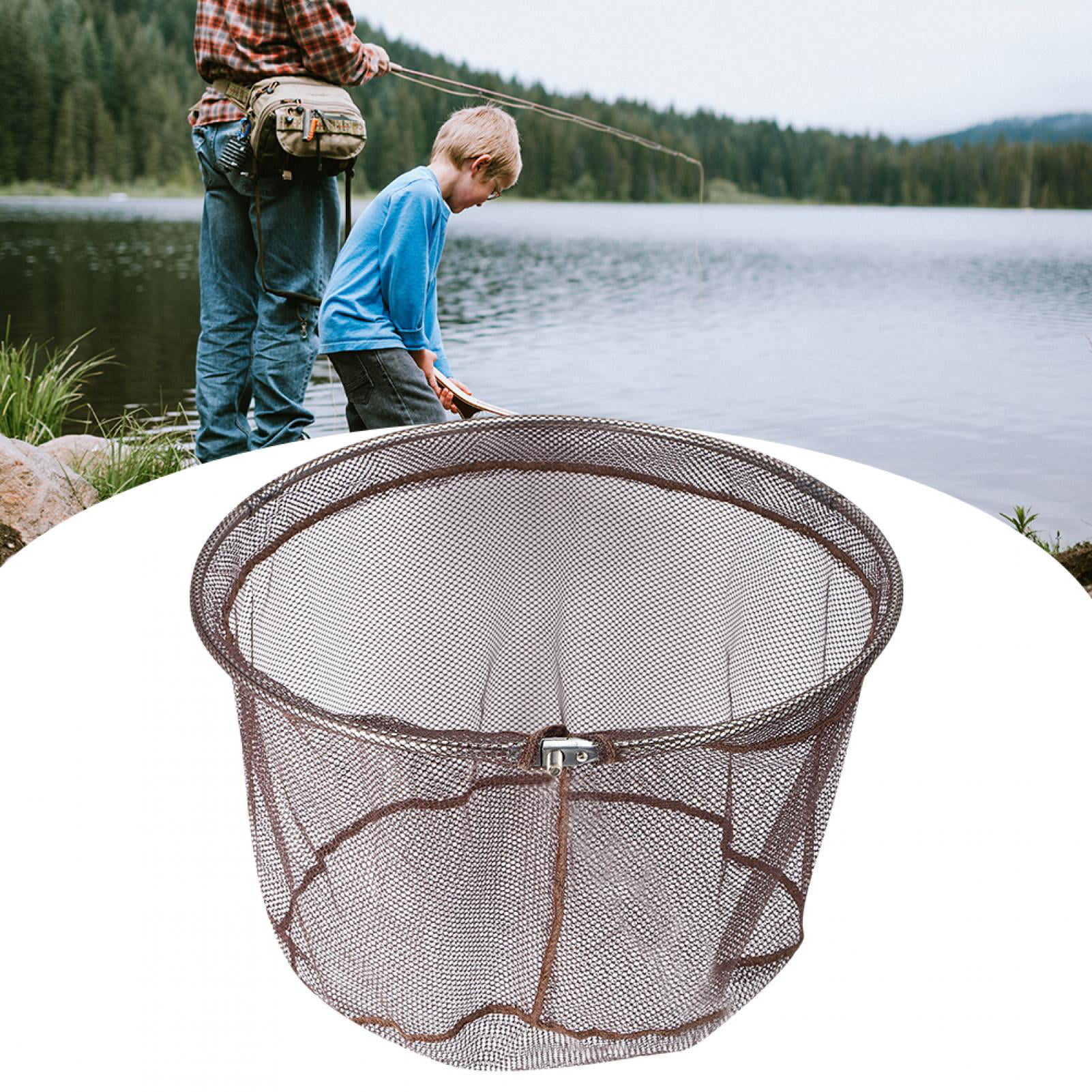 Fishing Landing Net Head Lightweight And Foldable Fishing Net Head 40cm 