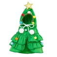 thumbnail image 4 of Xmas Tree Cape with Santa Hat Dogs Cat Christmas Costume for Cats Dogs Green Large, 4 of 8