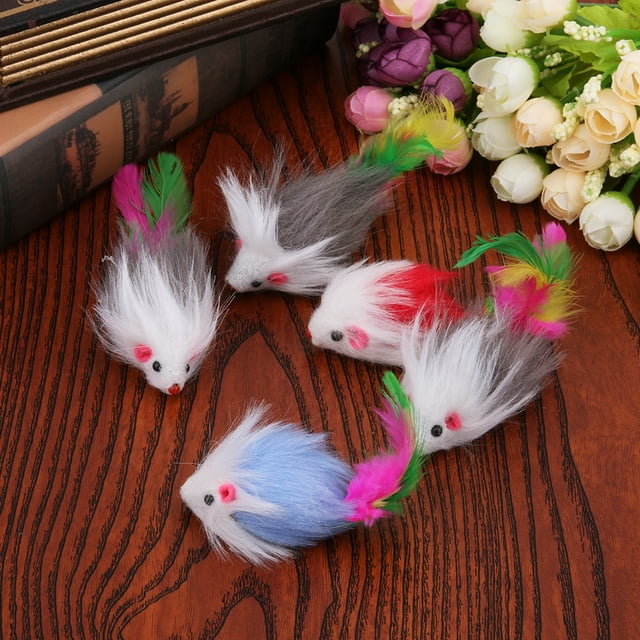 5 uds Juguetes Para Gatos Hugtrwg Juguetes Creativos Suaves y de Plumas