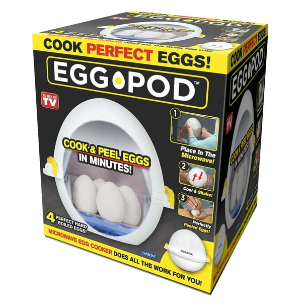 Egg Pod Microwave Egg Cooker That Perfectly Cooks Eggs And Detaches The Shell As Seen On Tv Walmart Com Walmart Com