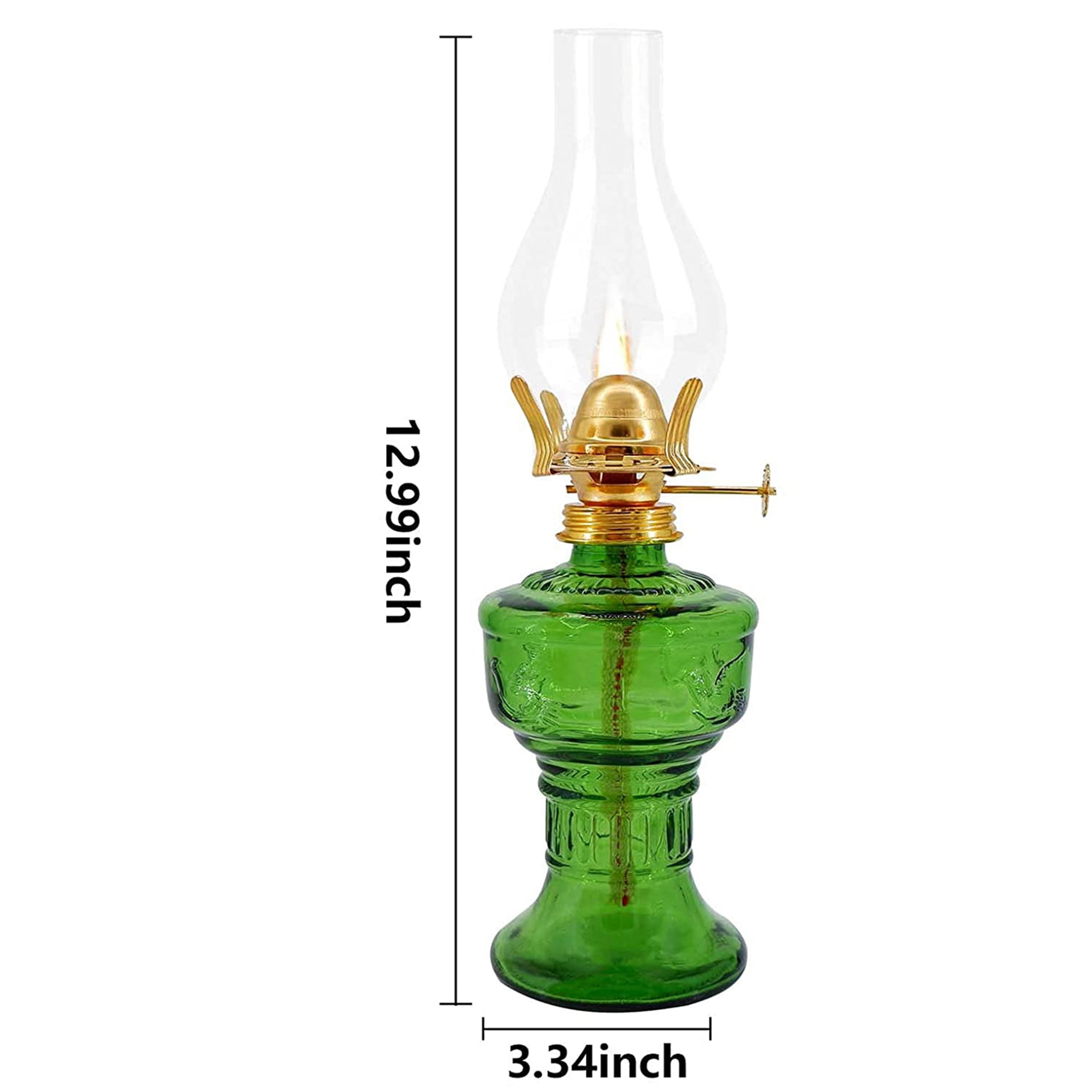 4 Pieces Oil Lamps, Vintage Glass Kerosene Lamp Oil Lantern, Classic  Chamber Hurricane Lamps Decorative Oil Lamp for Indoor Use Home Tabletop  Decor