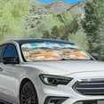thumbnail image 3 of Jeiento Starfish Beach Sun Shade for Car Windshield 2 Pack Foldable Automotive Front Window Sunshade Protector Heat and UV Rays That Keeps Vehicle Cool Suitable for Cars, 3 of 7